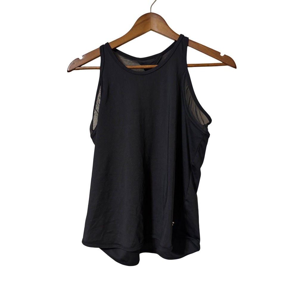 BCG Running Tank Top Kids XL 16 Black Excellent‎ Mesh Keyhole Back Racerback